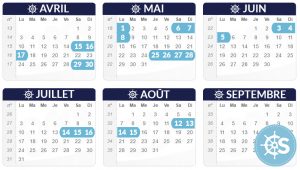 calendrier ponts 2017