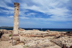 Site archéologique di Nora Sardaigne itinéraire bateau