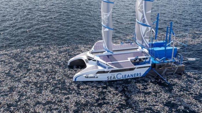 Le Manta : bateau dépollueur des océans