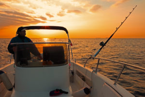 pêche coucher de soleil