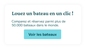 A CTA button linking to the boat rental landing page
