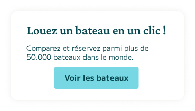 A CTA button linking to the boat rental landing page